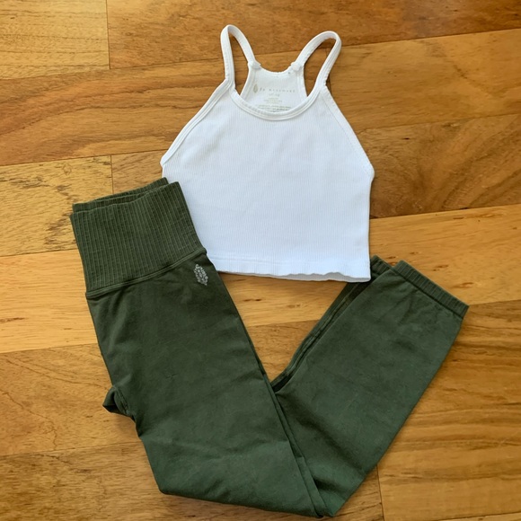 Free People Pants - SOLD NEW Free People leggings and happiness tank